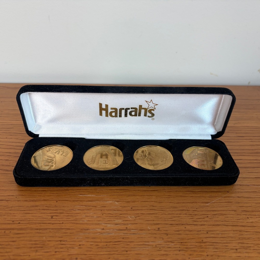 Harrah's Casino Elvis Presley Commemorative 4 Coin Set